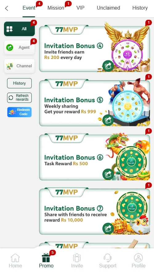 77MVP Game Promo
